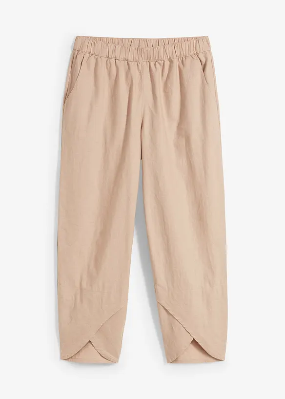 3/4 broek in een lichte linnenmix, bonprix