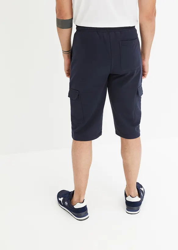Sweat bermuda met cargozakken van puur katoen, bonprix