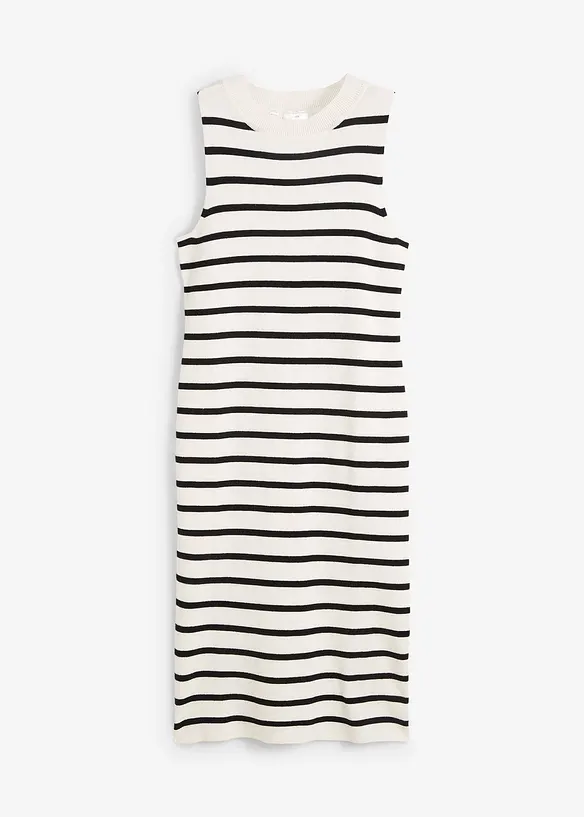 Lichte, fijngebreide jurk met strepen, bonprix