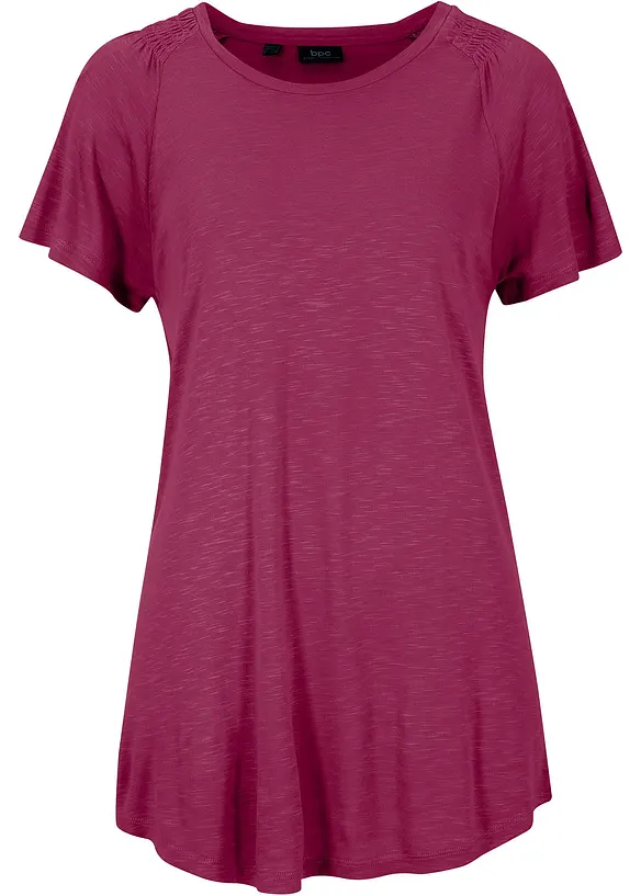 Shirt van slub garen met vleugelmouwen, bonprix