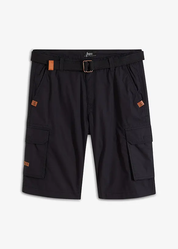 Cargo bermuda met comfortband en riem, regular fit, bonprix