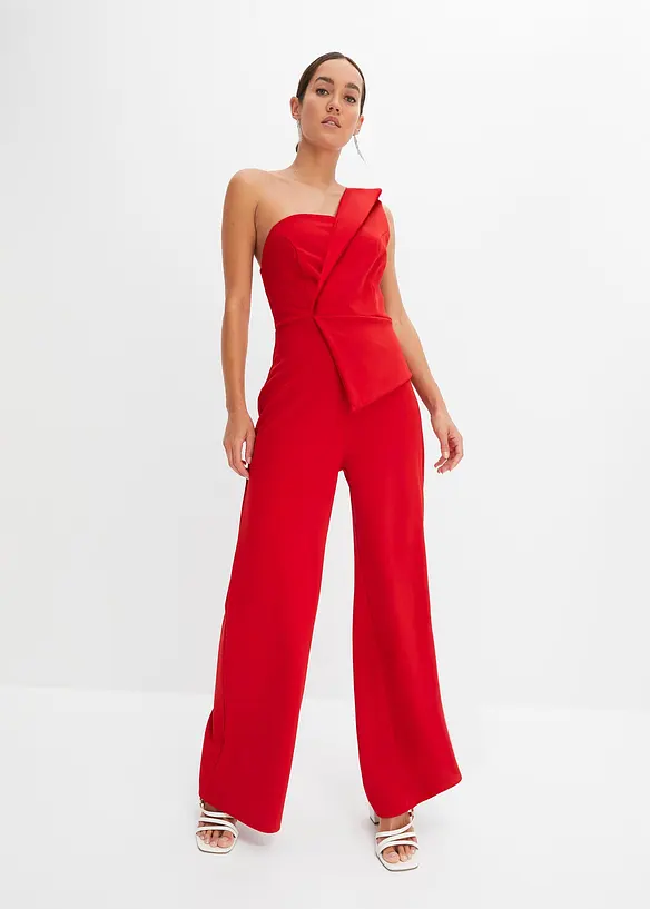 Jumpsuit van crêpe met structuur, bonprix