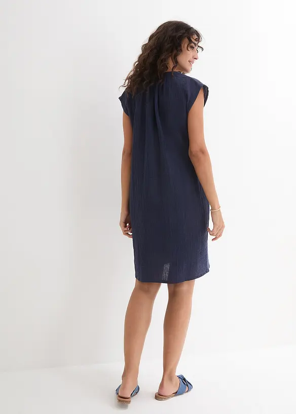Mousseline zwangerschapsjurk/voedingsjurk van mousseline, bonprix