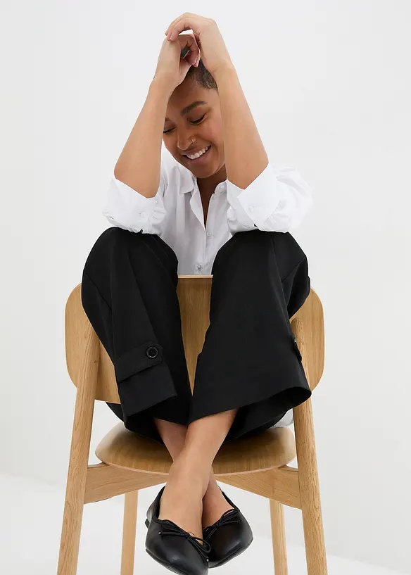 Bengaline stretch broek met comfortband, bonprix