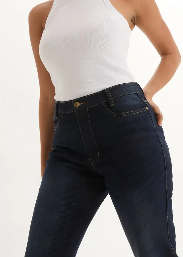 High-waist jeans met comfortband, bootcut, bonprix