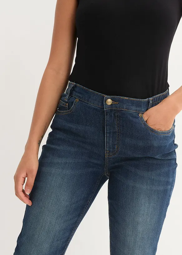 Skinny jeans met comfortband, mid waist, bonprix