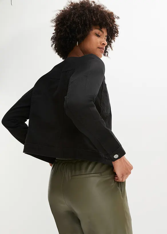 Twill spijkerjas met studs, BODYFLIRT