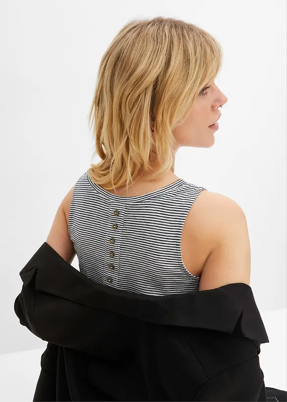 Top met knoopsluiting achter, bonprix
