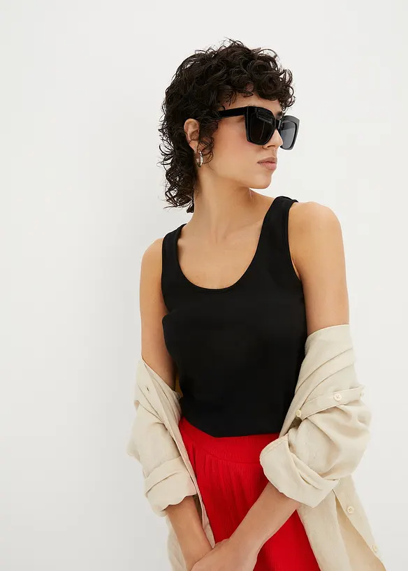 Geribde top, bonprix