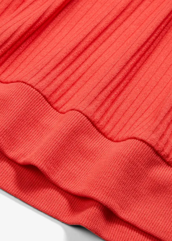 Geribd shirt met vleermuismouwen, bonprix