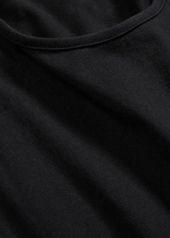 Korte jersey jurk in A-lijn, mouwloos, bonprix