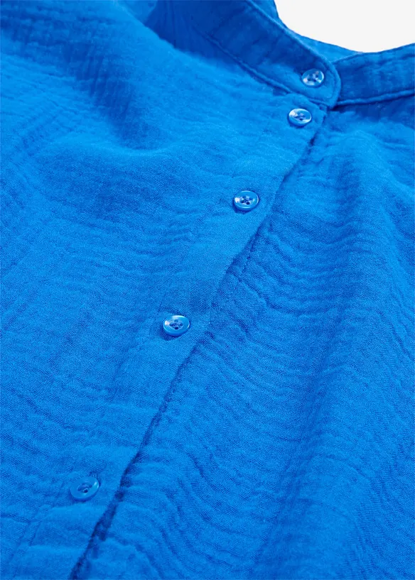 Lange mousseline overhemdblouse van katoen, bonprix