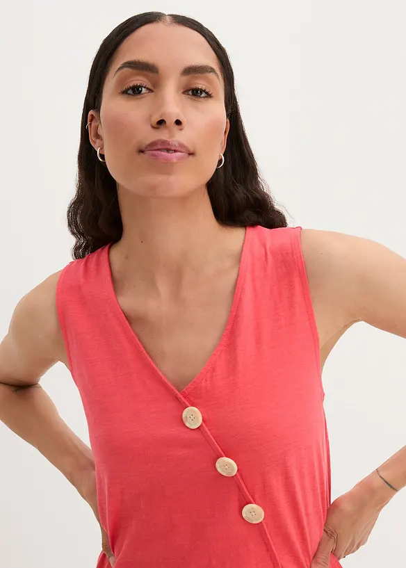 Katoenen top in wikkellook met elastiek, bonprix