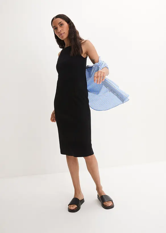 Stretch shirtjurk met biologisch katoen, bonprix