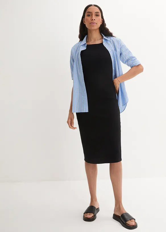Stretch shirtjurk met biologisch katoen, bonprix
