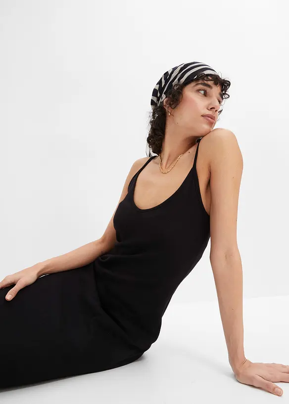 Geribde bodycon jurk van elastische katoenmix, bonprix