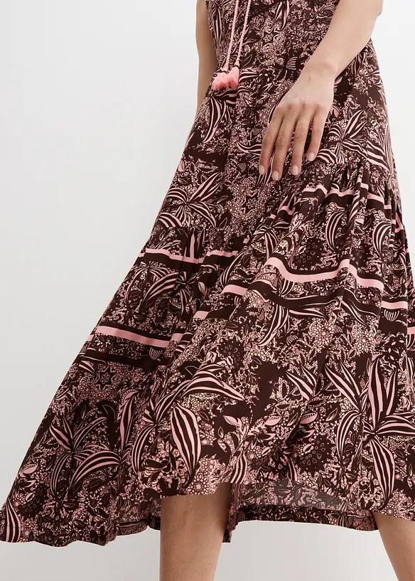 Geweven maxi jurk met print, bonprix