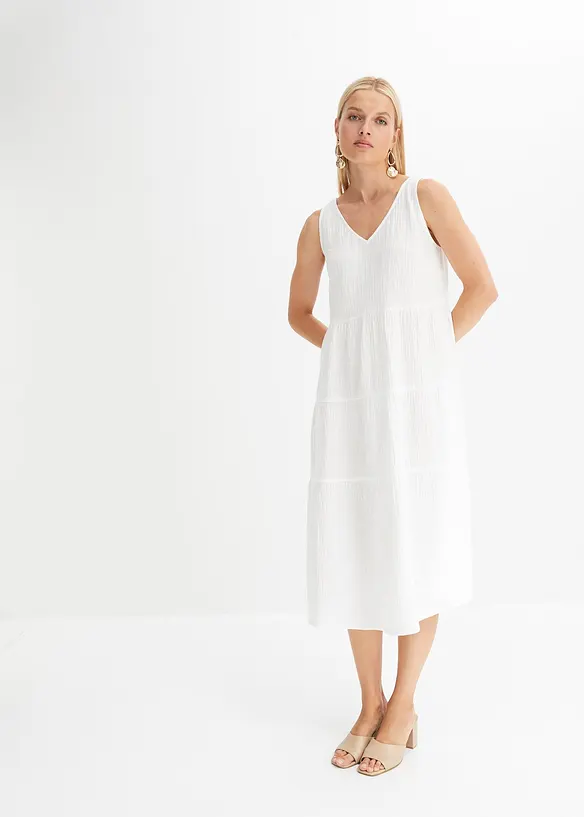 Mousseline jurk van katoen, bonprix