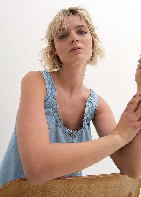 Denim blousetop, bonprix
