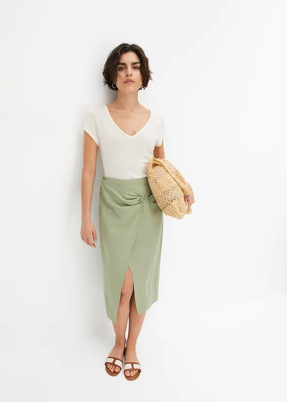 Linnen rok in wikkellook, BODYFLIRT