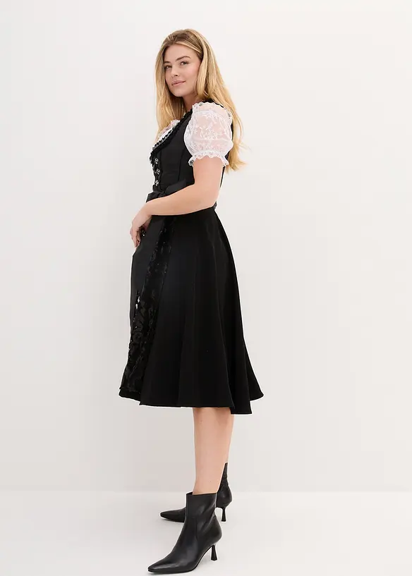Dirndl met pailletten schort (2-dlg. set), bonprix