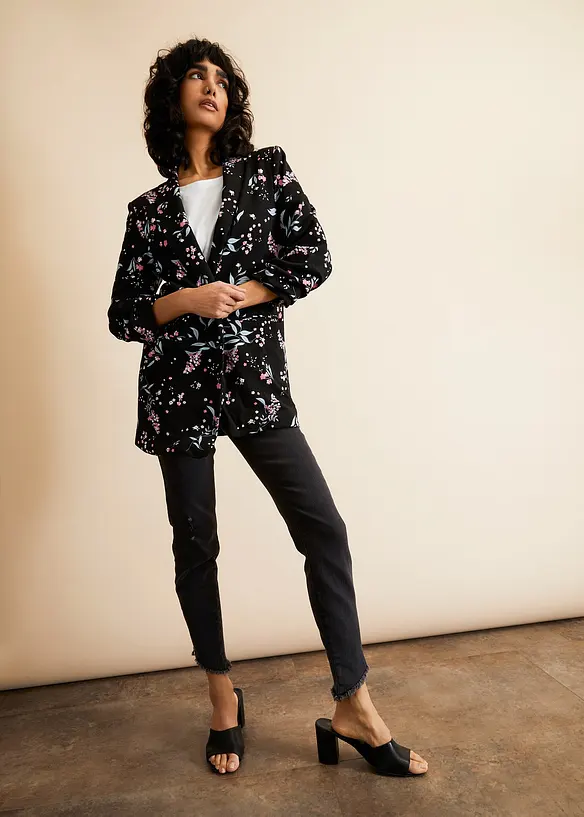 Lange gedessineerde blazer, bonprix