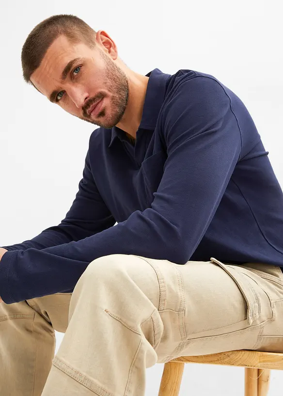 Regular fit cargo stretch jeans, straight, bonprix