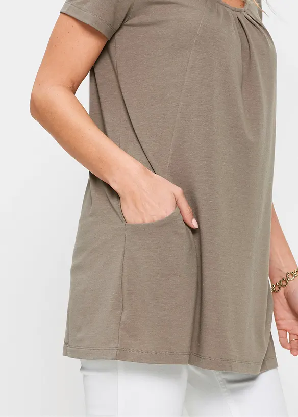 Longshirt met viscose, bonprix