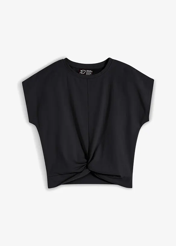 Kort T-shirt met knoopeffect, bonprix