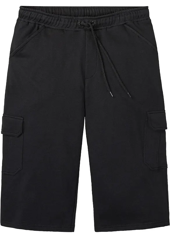 Lange sweat cargo bermuda, regular fit, bonprix