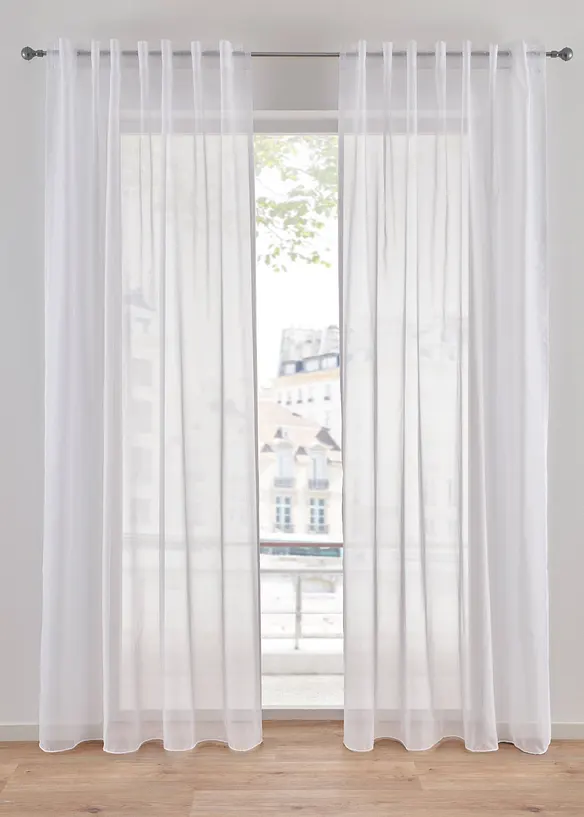 Transparant, effen gordijn (1 stuk), bonprix