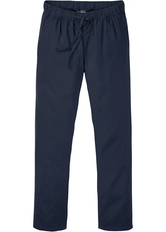 Regular fit instapbroek met linnen, straight, bonprix