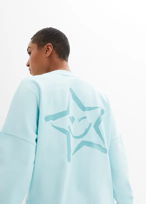Sweater met kleurrijke mouwboorden, bonprix