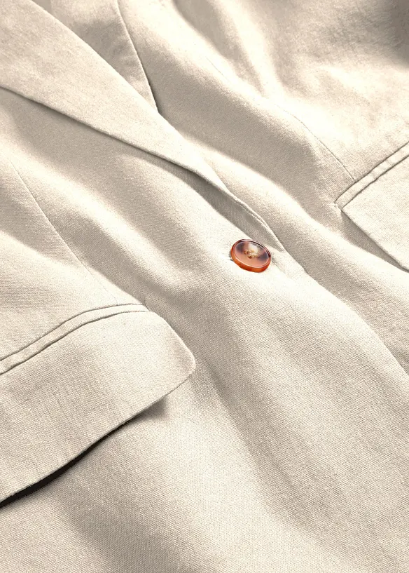 Wijde, lange blazer met knoopdetail, bonprix