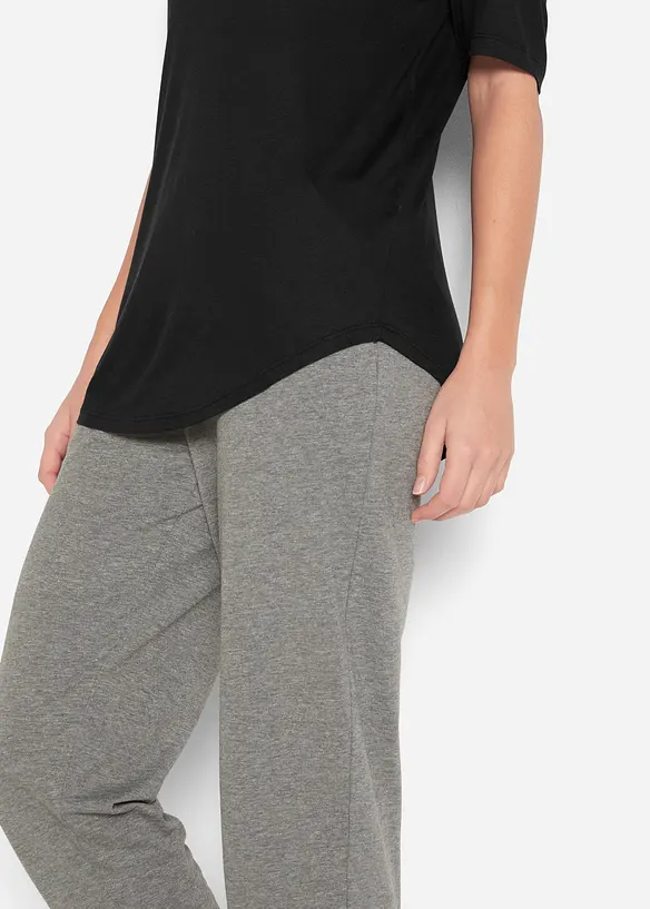 Longshirt van zachte viscose (set van 2), bonprix