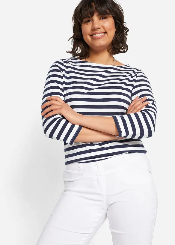 Bengaline stretch broek, straight, bonprix