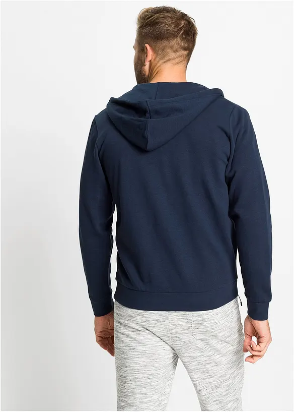 Sweatvest met capuchon en ritssluiting, bonprix