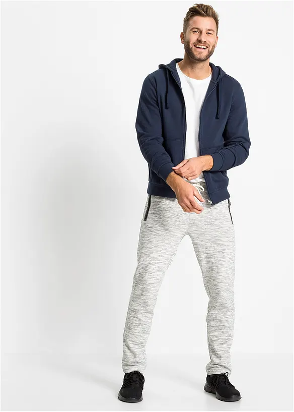 Sweatvest met capuchon en ritssluiting, bonprix