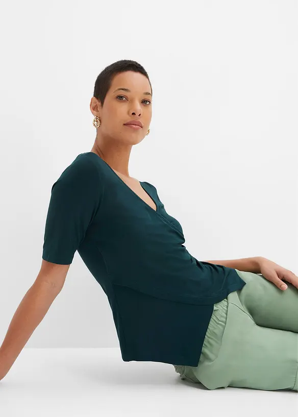 Shirt in een zachte viscosemix, bonprix