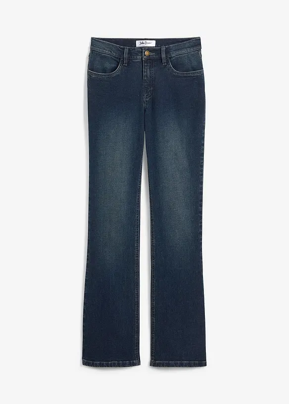 Mid waist stretch jeans, bootcut, bonprix