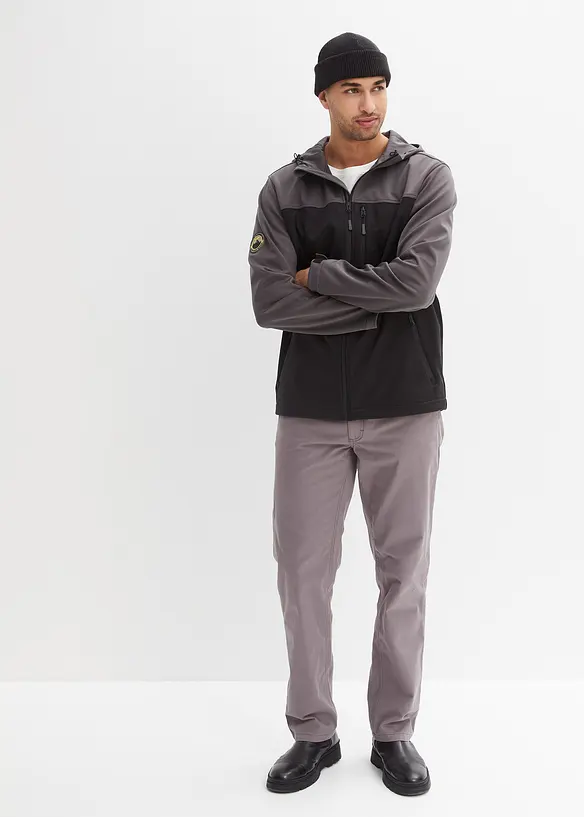 Regular fit twill broek van katoen, straight, bonprix