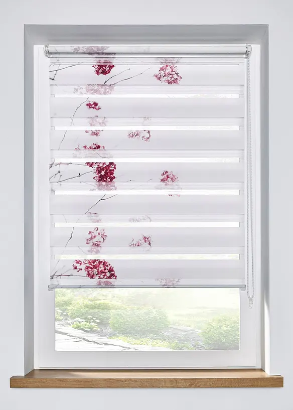 Duo rolgordijn met bloemenprint, bonprix