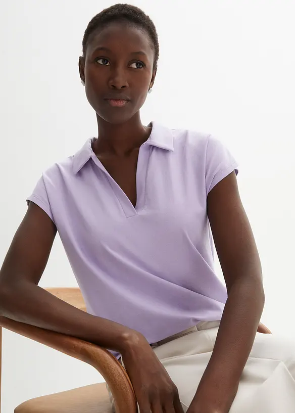 Shirt met open polokraag, bonprix