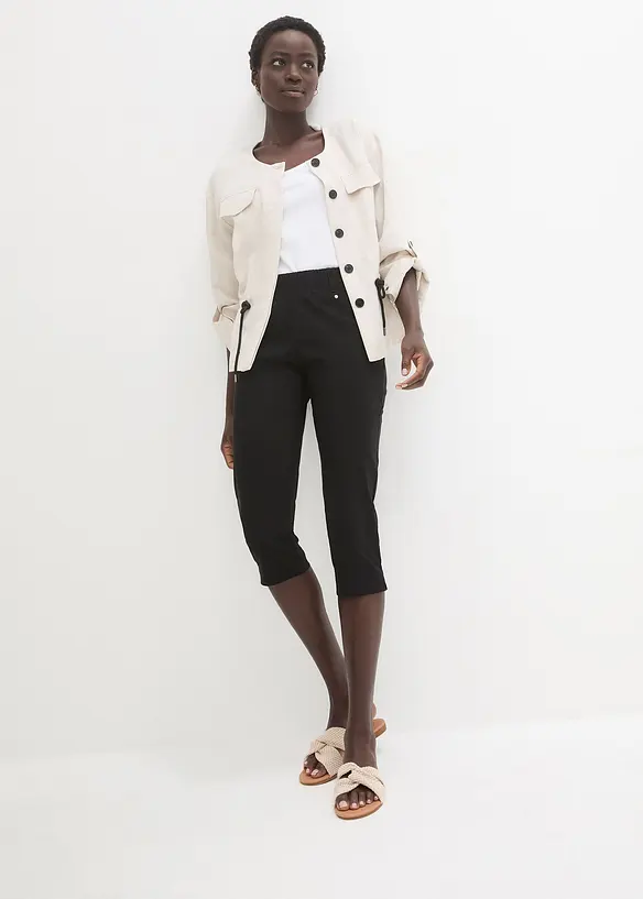 Stretch capri met elastische band, bonprix
