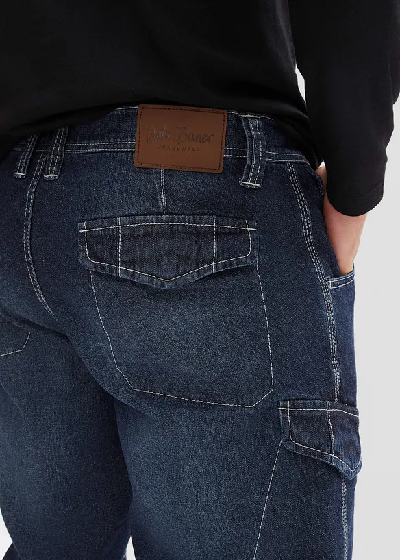 Lichte jeans cargo bermuda, relaxed fit, bonprix