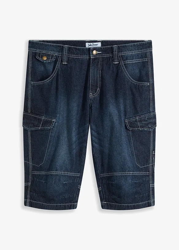 Lichte jeans cargo bermuda, relaxed fit, bonprix