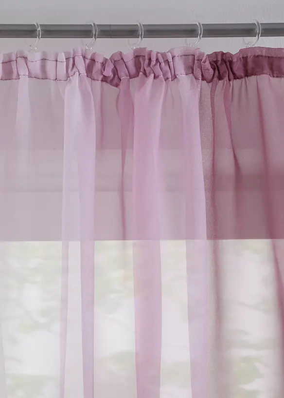 Gordijnen met gerecycled polyester en kleurverloop (set van 2), bonprix