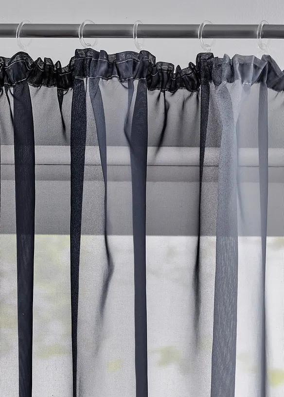 Gordijnen met gerecycled polyester en kleurverloop (set van 2), bonprix