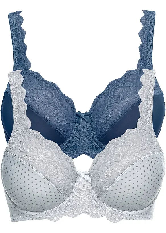 Beugel bh met sierlijk kant (set van 2), bonprix