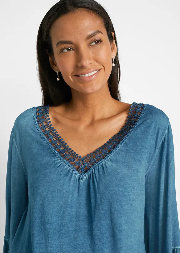 Shirt tuniek met kant, bonprix